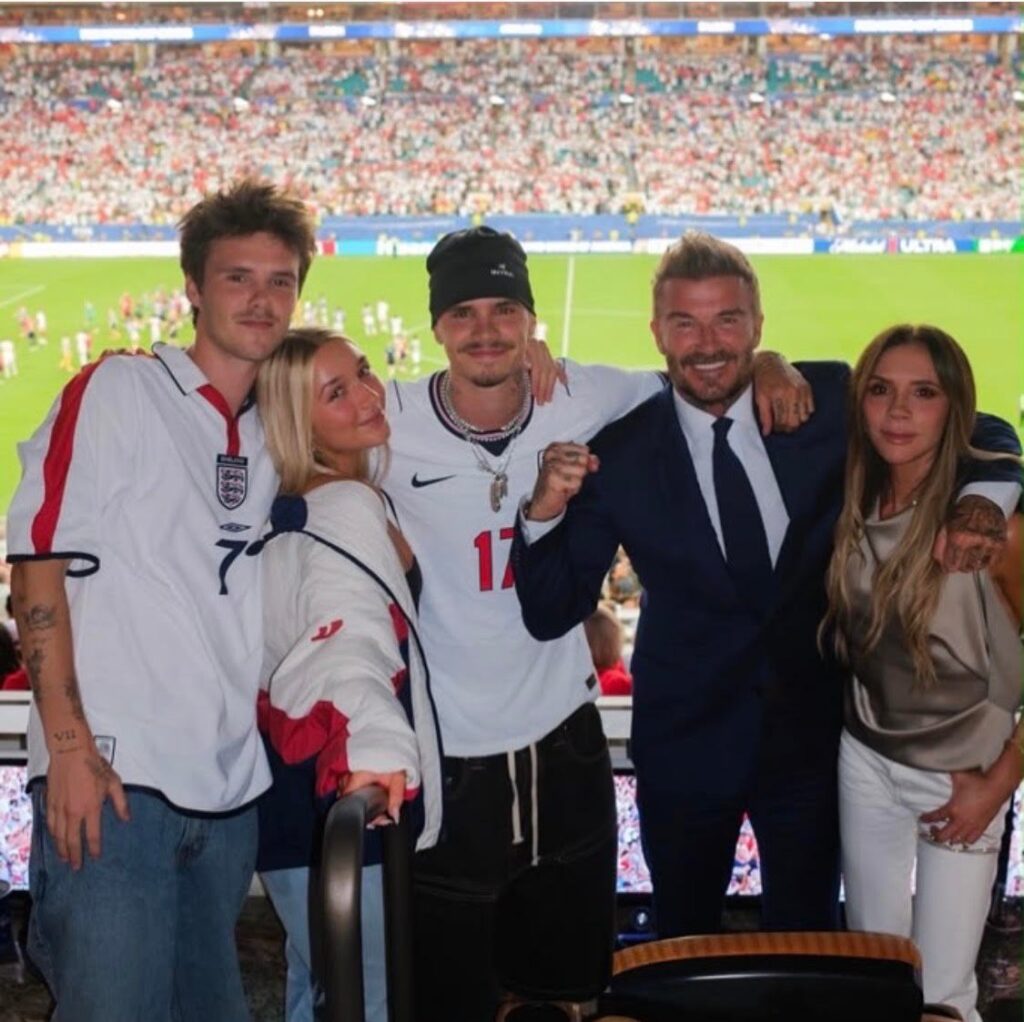 Beckhams reunite for England World Cup clash as Brooklyn remains in New York amid family feud