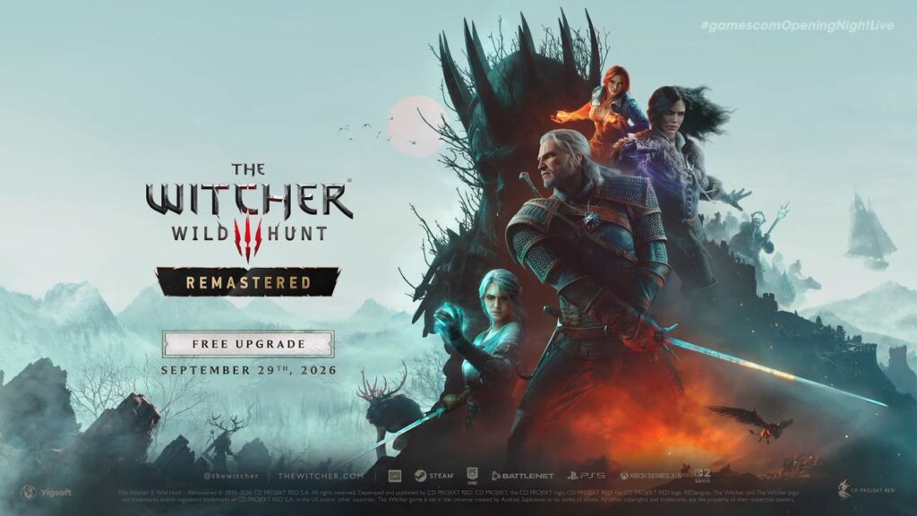 The Witcher 3: Wild Hunt Remastered is a free upgrade with revamped gameplay systems — here’s everything confirmed at the ONL reveal