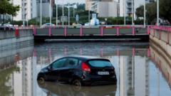 One dead after torrential rain and flash floods hit Barcelona region