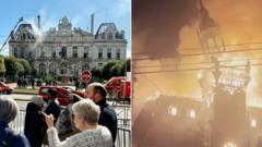 ‘Very upsetting’: Residents in shock after historic French town hall set alight