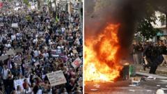 Watch: Riot police clash with school protesters and use tear gas in France